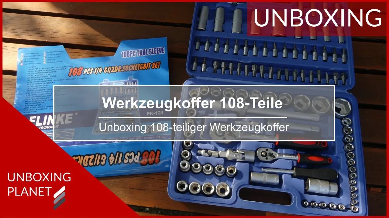 108-teiliger Werkzeugkoffer vorgestellt - Unboxing Planet