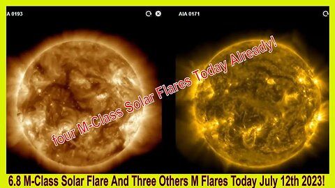 6.8 M-Class Solar Flare And Three Others M Flares Today July 12th 2023!