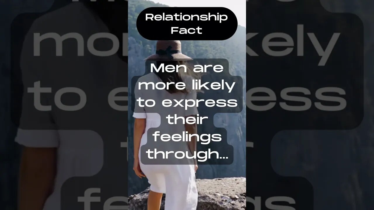 Men are more likely to express their feelings through... #shorts