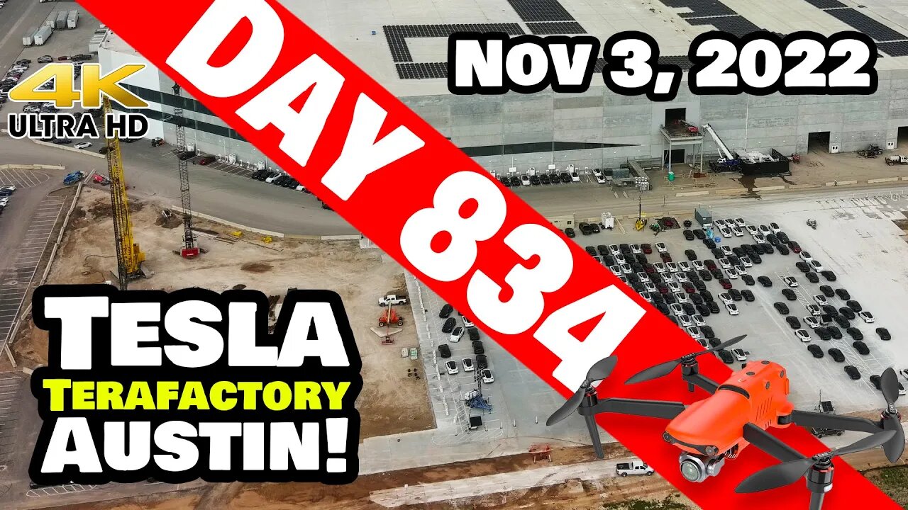 MORE SOUTH-END ACTION AT GIGA TEXAS! - Tesla Gigafactory Austin 4K Day 834 - 11/3/22 - Tesla Texas