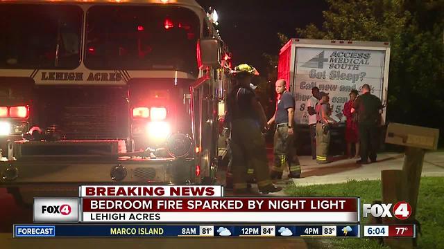Small Lehigh Acres fire started by nighlight