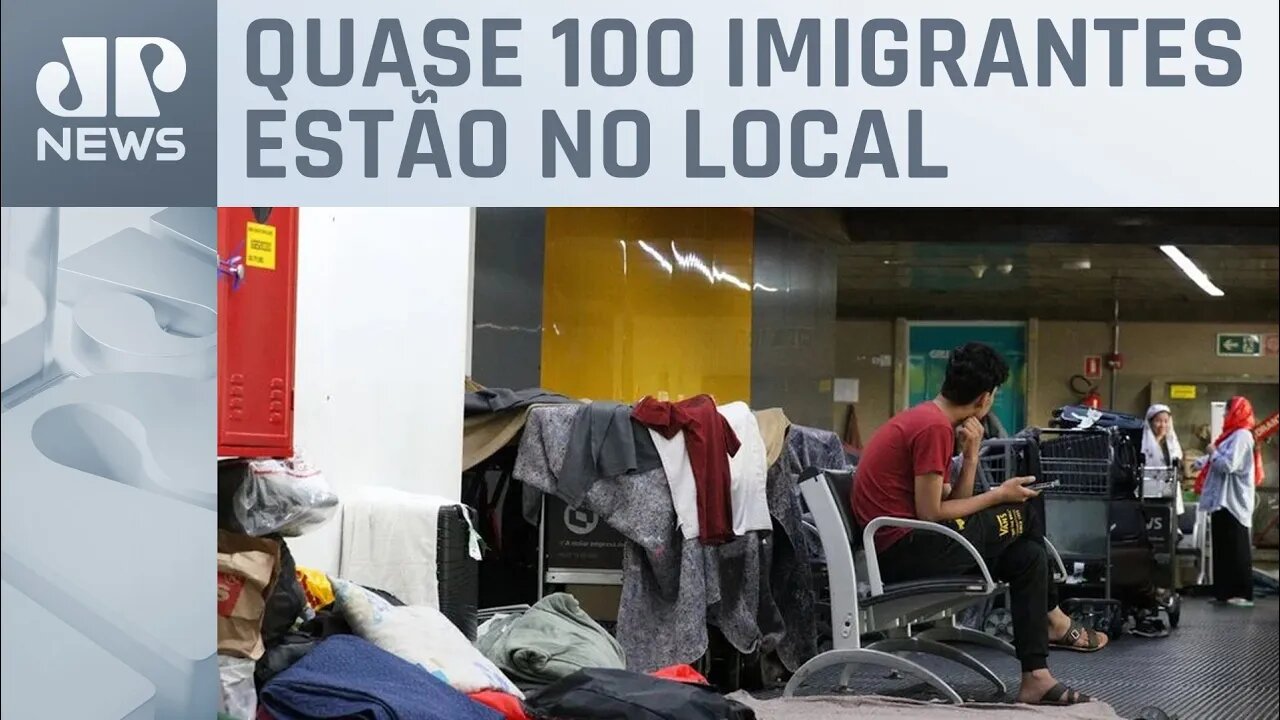 Afegãos voltam a acampar no aeroporto de Guarulhos