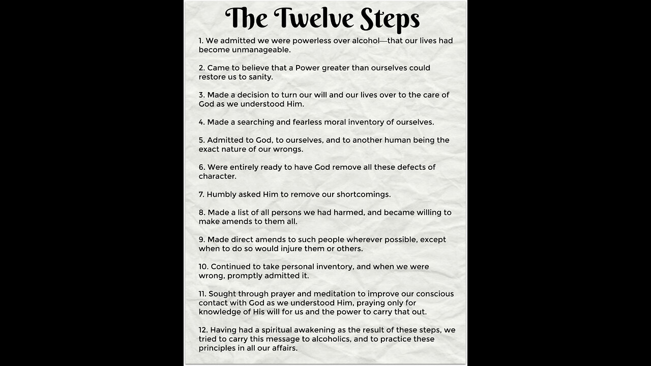 The First of the Twelve Steps