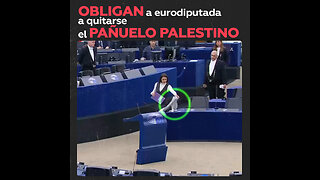 Obligan a eurodiputada a quitarse el pañuelo palestino