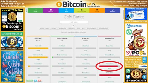 Bitcoin (BSV) with Tx Volume at 89.87%!!!