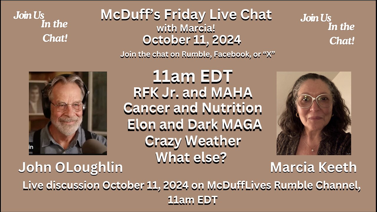 McDuff's Friday Live Chat, October 11, 2024