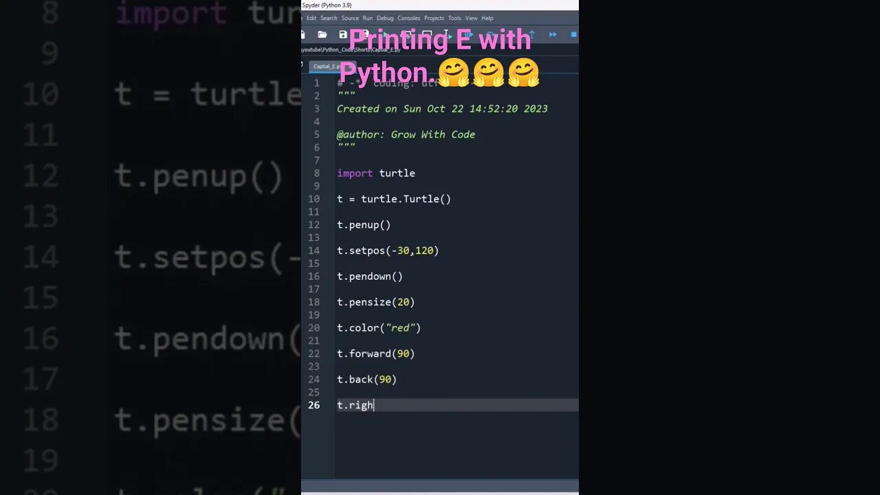 Surprising Python Technique: Print Alphabet Letter E with Turtle