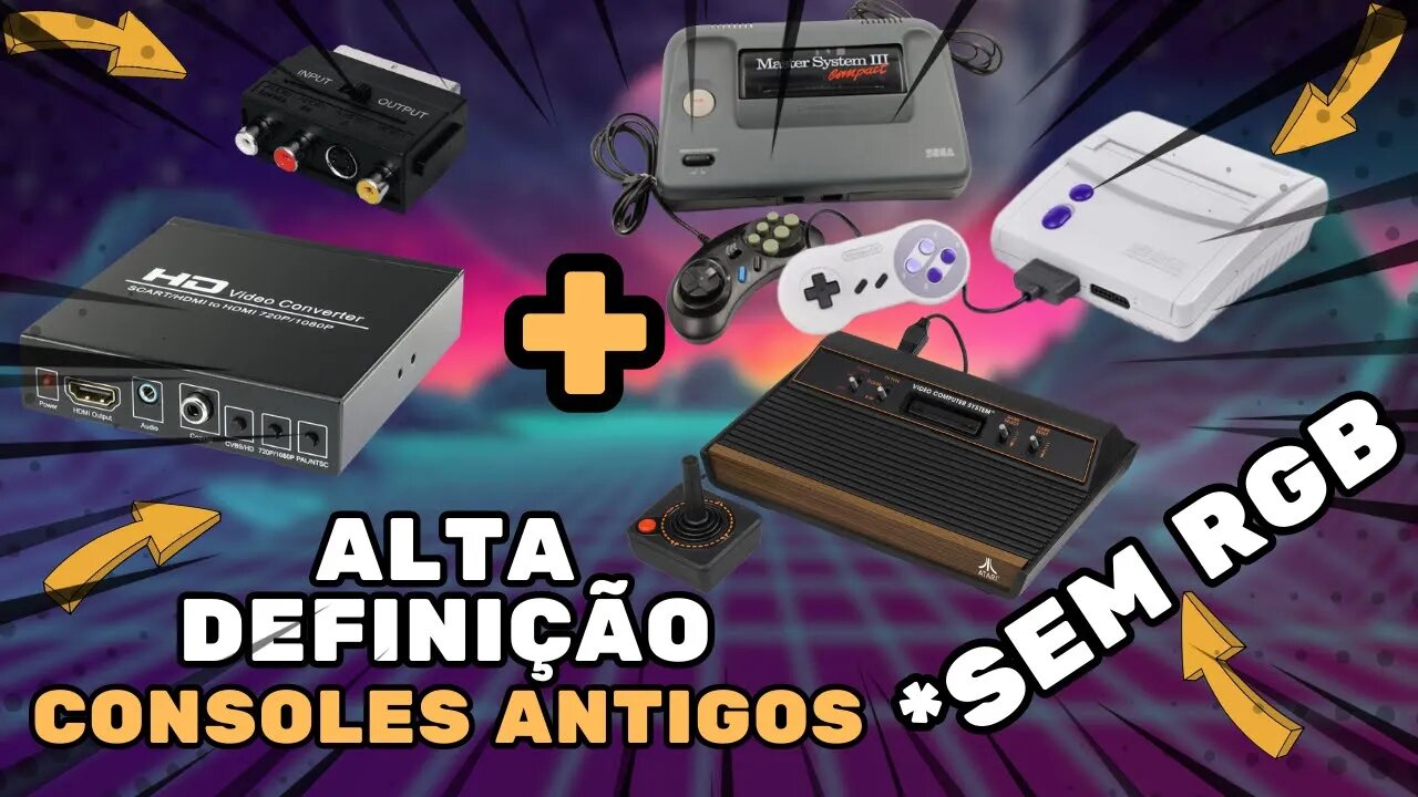 Cabo SCART melhor qualidade de vídeo em CONSOLES SEM RGB - Adaptadores e Configurações!