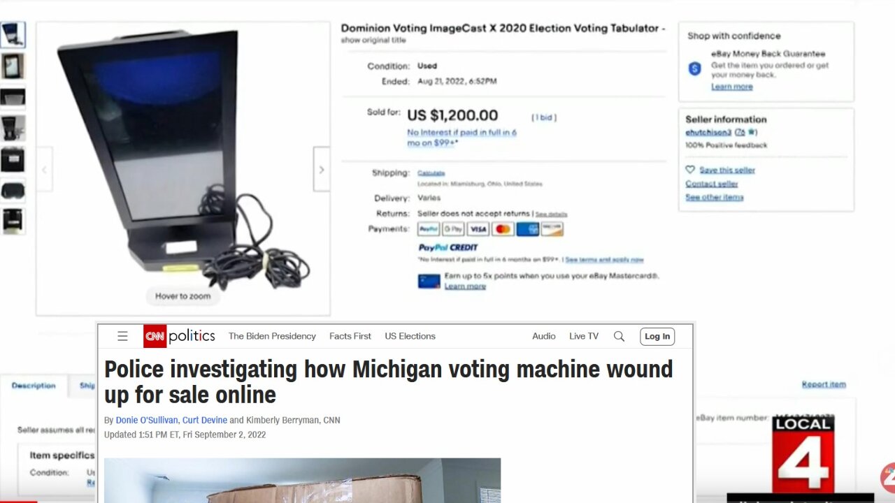 Sale of Dominion voting machine raises questions in Michigan