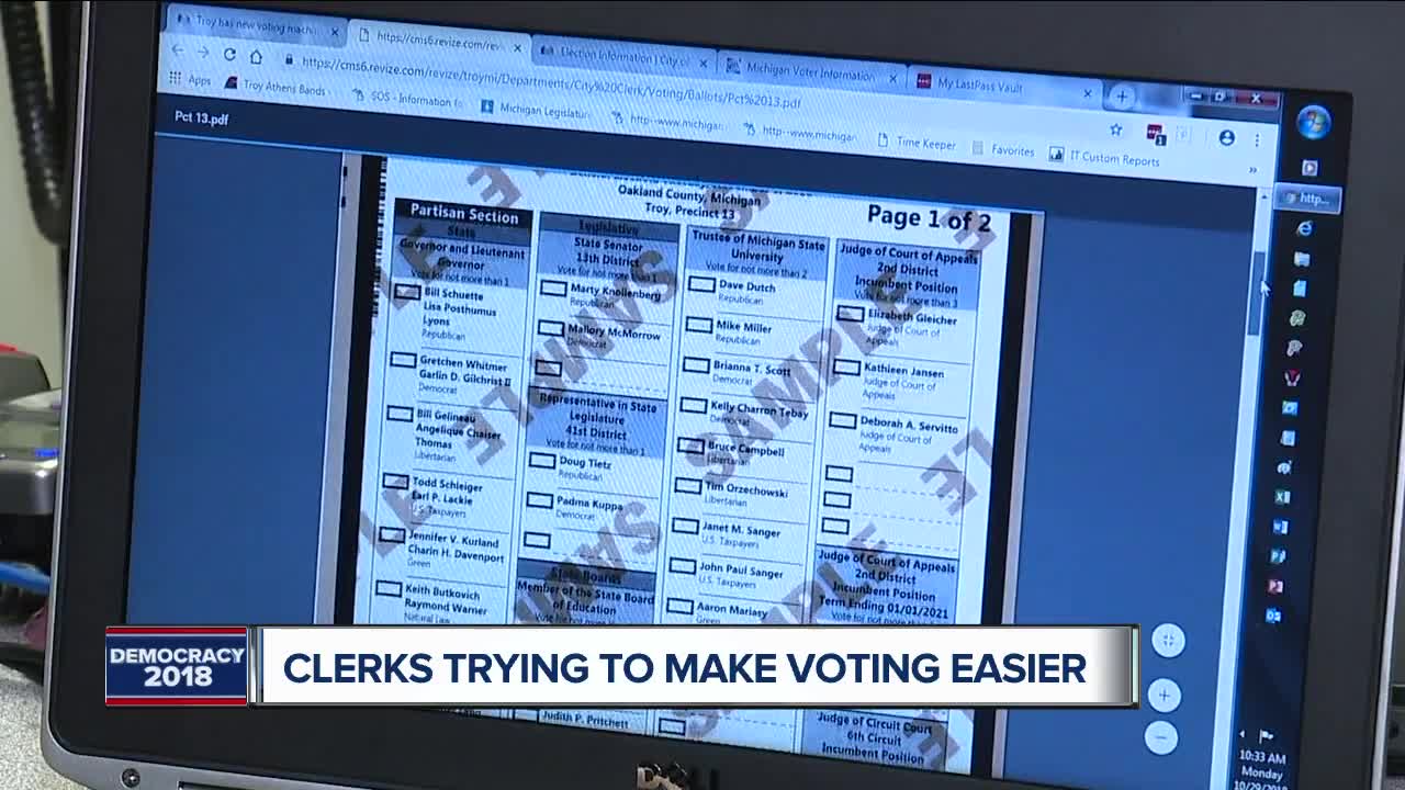 Clerks trying to make voting easier