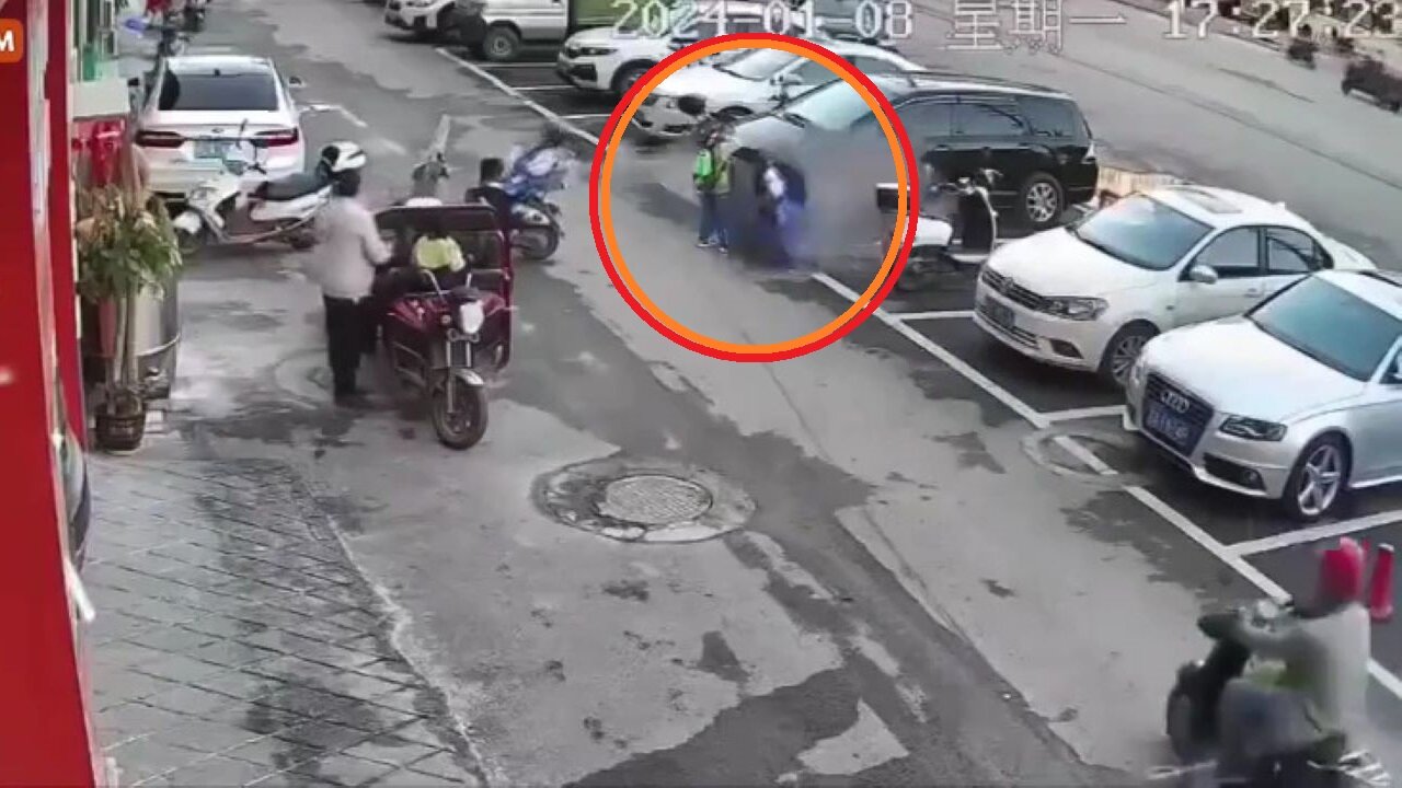 Chinese Kid Tosses Firecracker Into Sewer, Goes For A Magic Carpet Ride