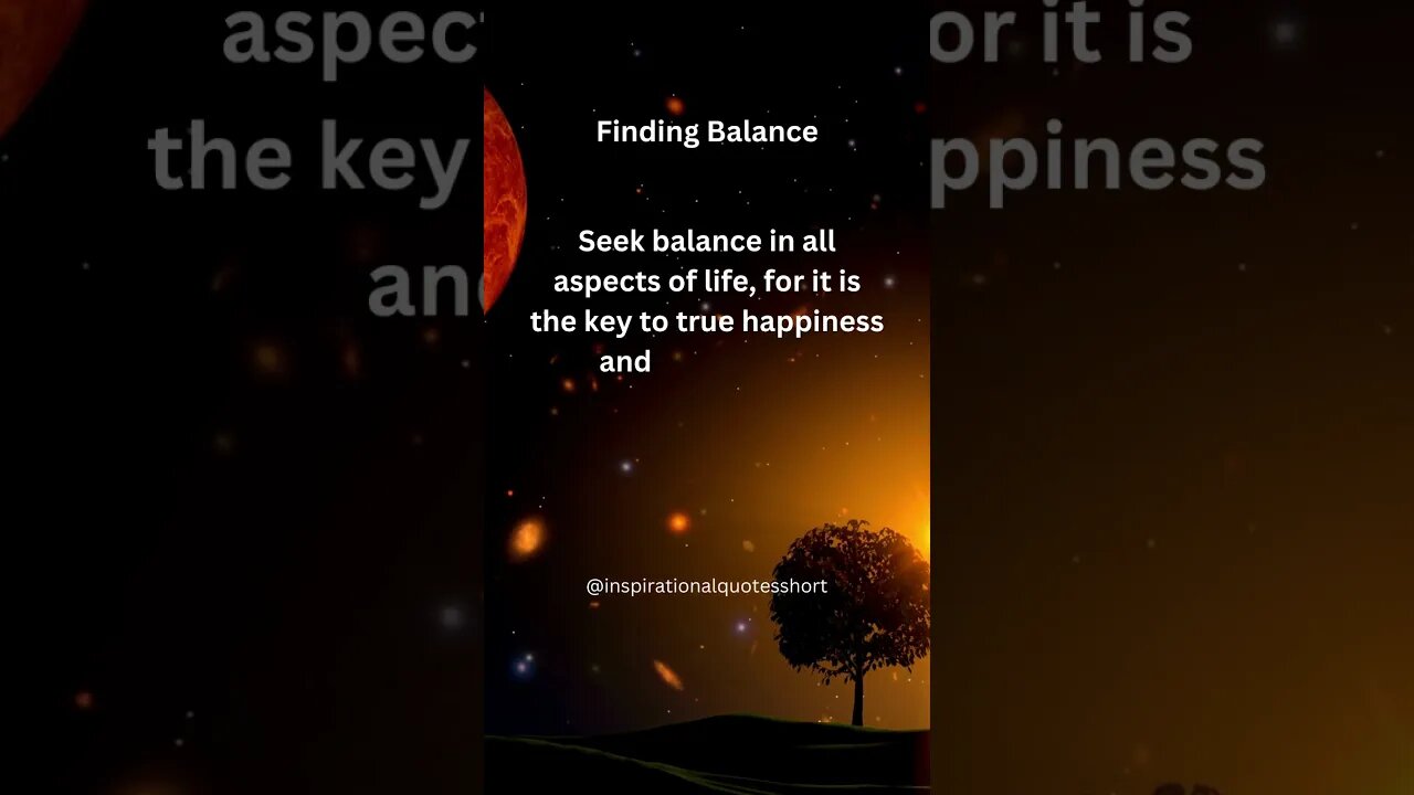 Seek balance in all aspects #shortvideo #viral #shorts