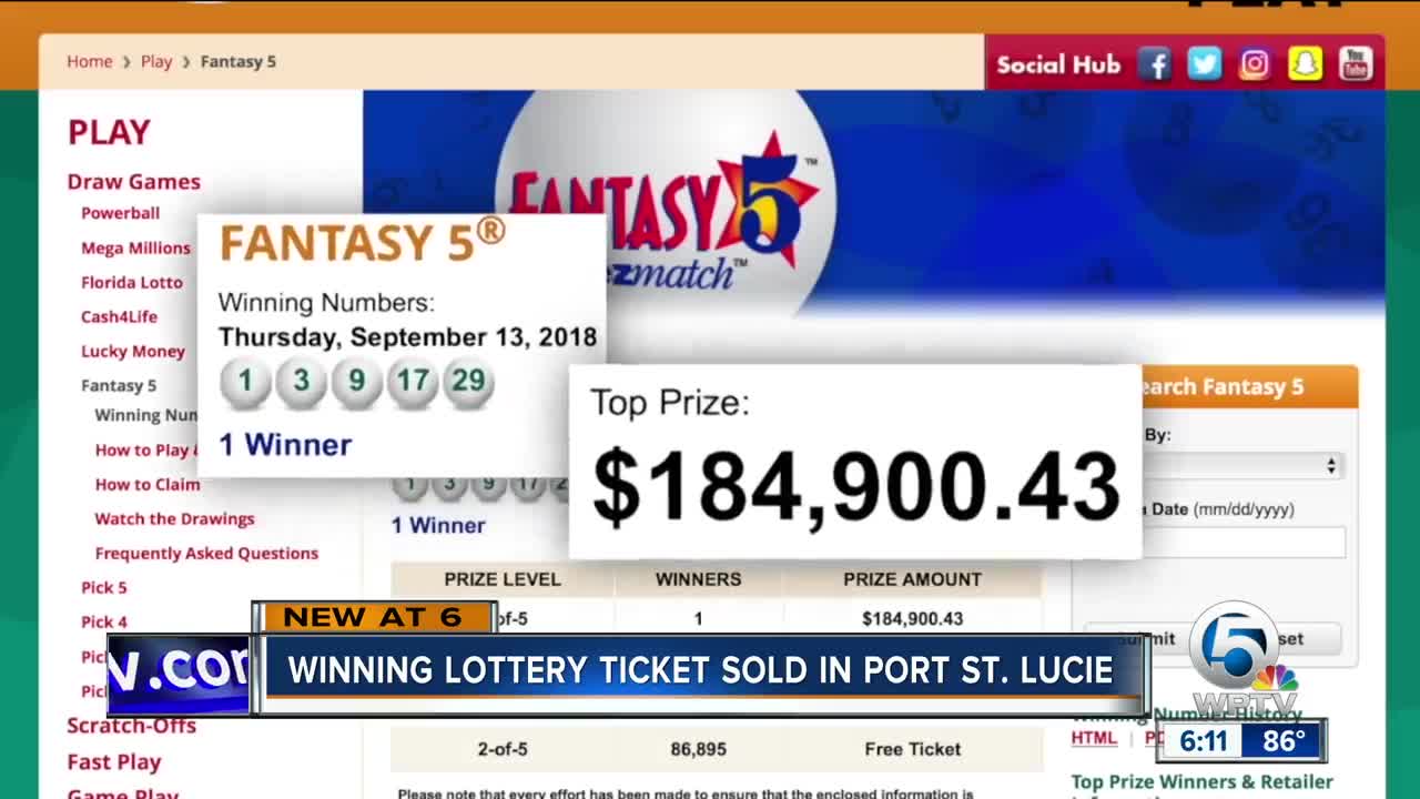 Lotto ticket turning heads in Port St. Lucie