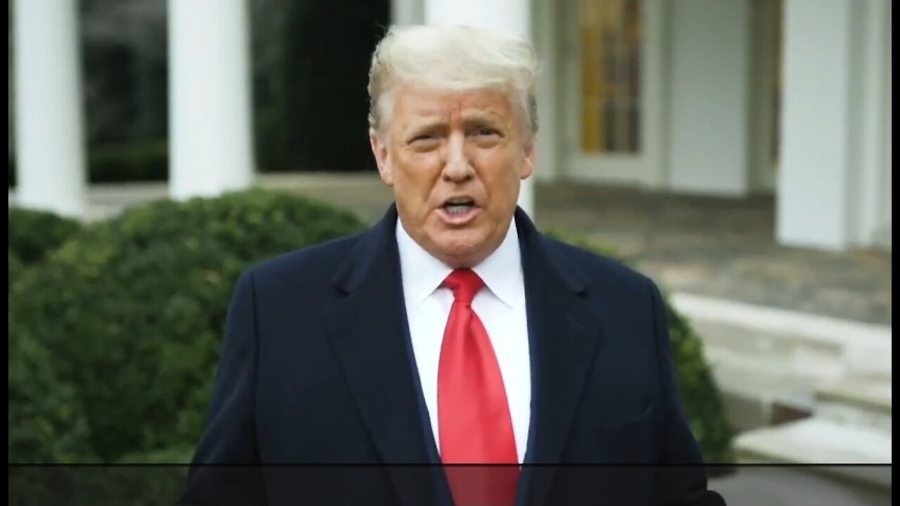 Trump, Jan 06 2021. Go home. Go home in peace.