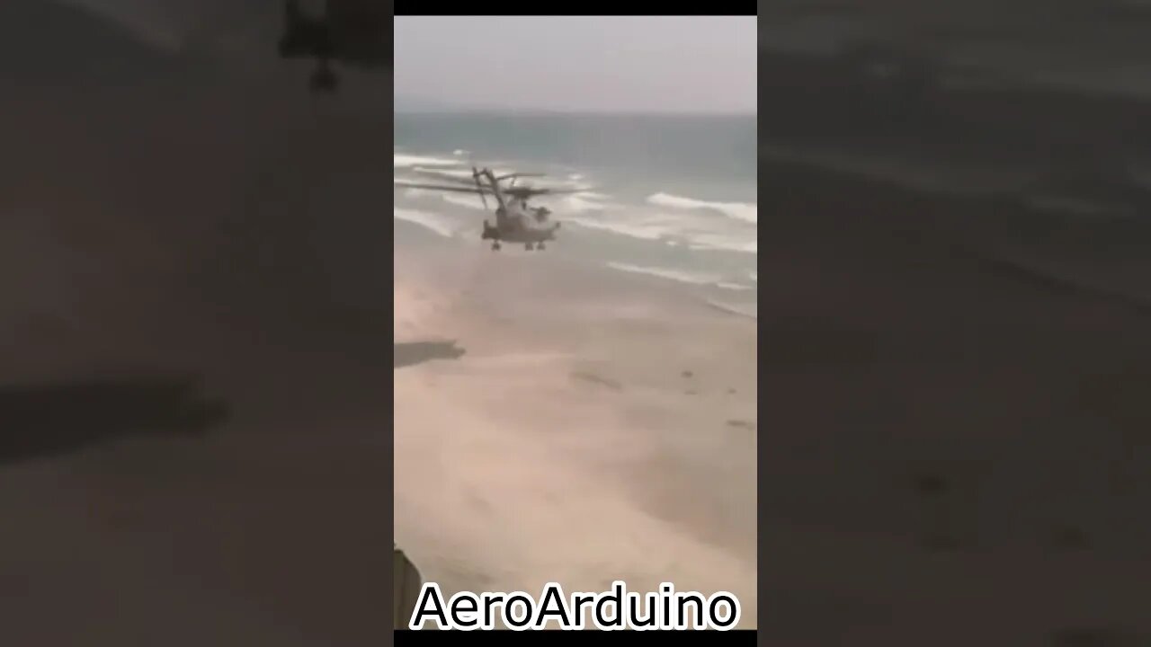 Amazing Massive Helicopter Takeoff From California Beach #Aviation #AeroArduino