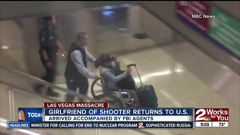 Vegas shooter's girlfriend arrives in U.S.