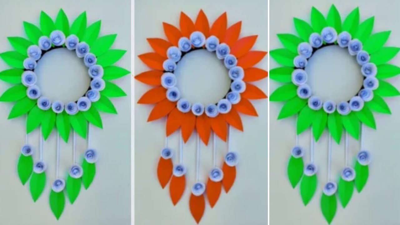 Beautiful Wall Hanging Craft / Paper Craft For Home Decoration / Easy Paper Flower Wall Hanging /DIY