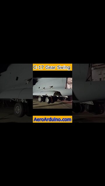 GlobeMaster C 17 Huge Gear Swing #Aviation #Flying #AeroArduino