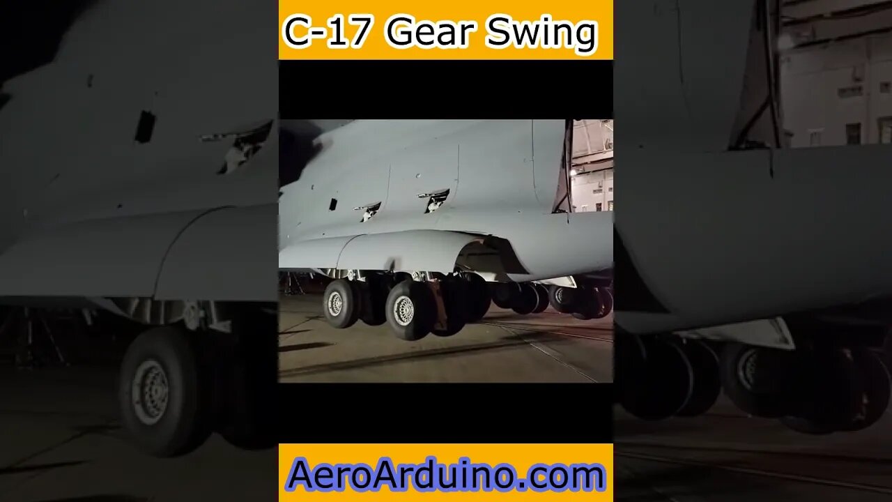 GlobeMaster C 17 Huge Gear Swing #Aviation #Flying #AeroArduino