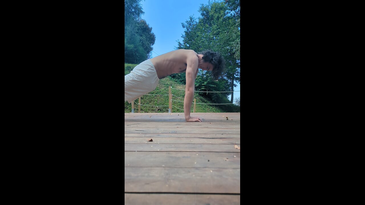 Doing diamond pushups💎