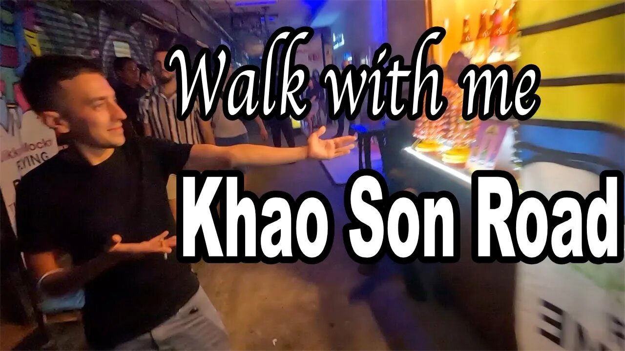 🇹🇠Walking Khao son / Khaoson road at night | Party and street food
