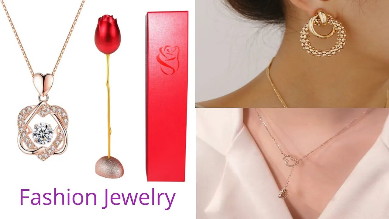 Women's Fashion jewelry necklace and earrings gift 🛍 order Now 📦🌎✈️ Worldwide shipping ♡dampi 70