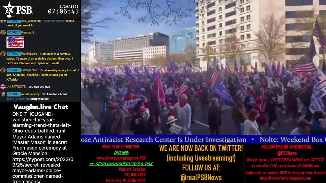 2023-09-26 07:00 EDT - Patriots Soapbox AM: with MykelJaye, SkyeBreeze