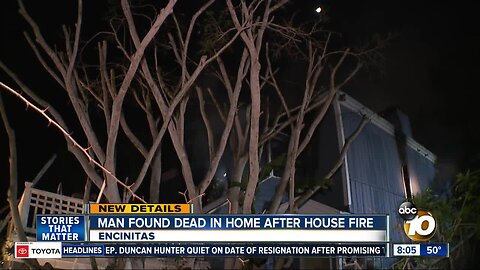 Man found dead after Encinitas house fire