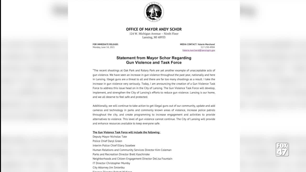 City of Lansing gun violence task force