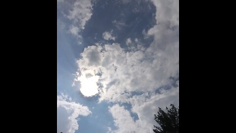 Clouds forming strange faces