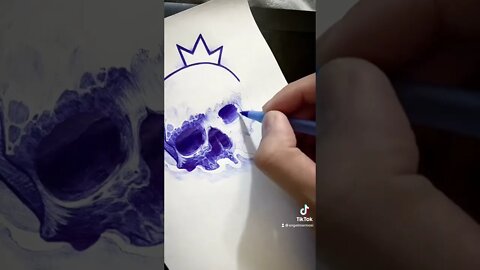 Drawing a Skull 💀 #tattoo #drawing #anime #artist #cartoon