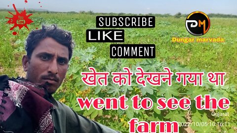खेत को देखने गया था went to see the farm
