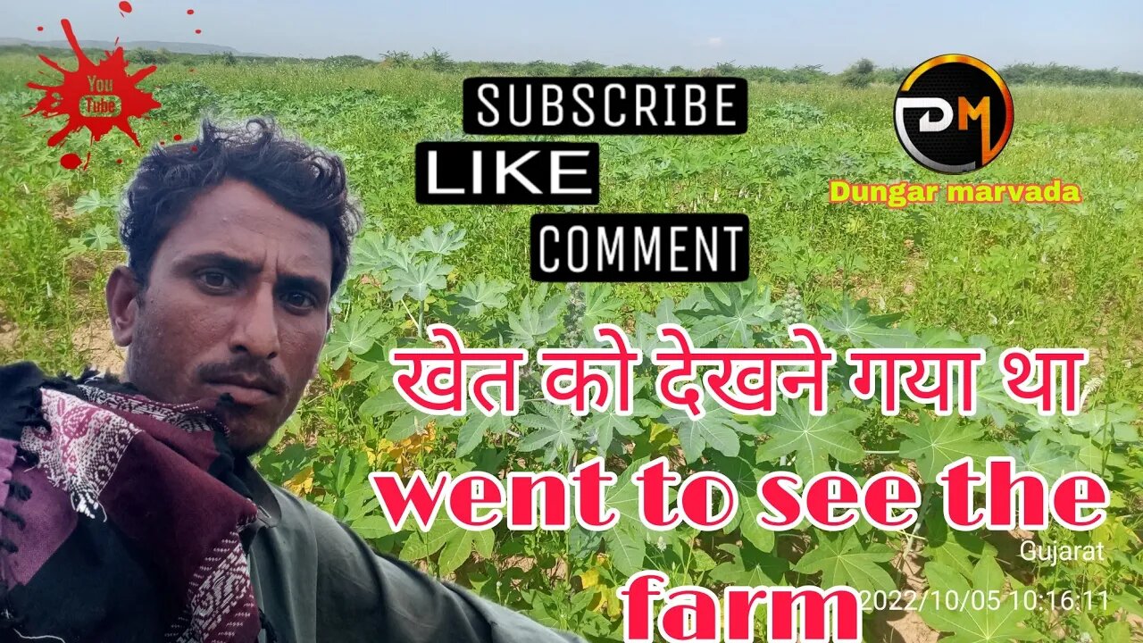 खेत को देखने गया था went to see the farm