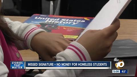 Clerical error costs SDUSD money for homeless students