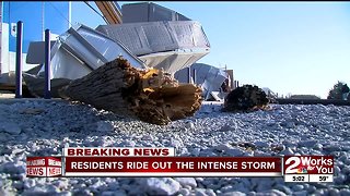 Residents ride out the intense storm