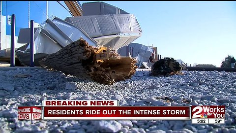 Residents ride out the intense storm