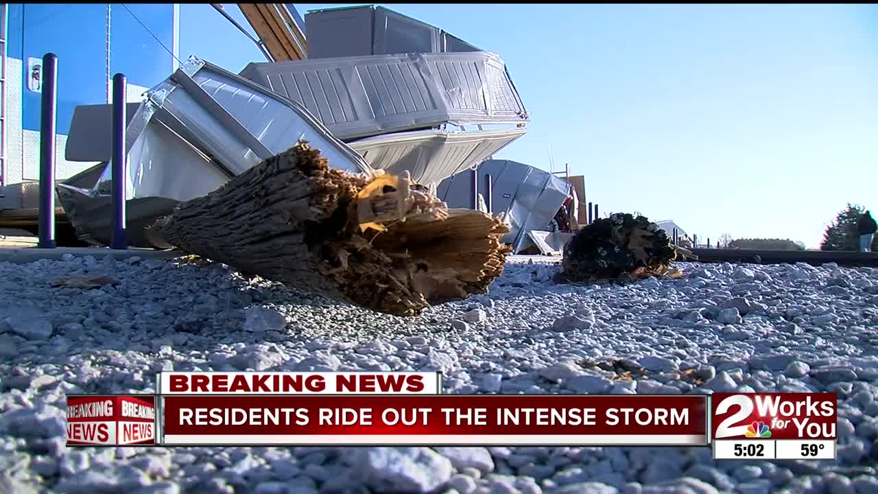 Residents ride out the intense storm