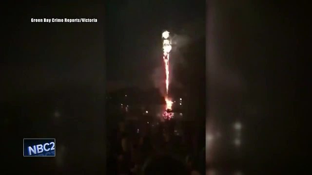 Fireworks barges catch fire during De Pere show