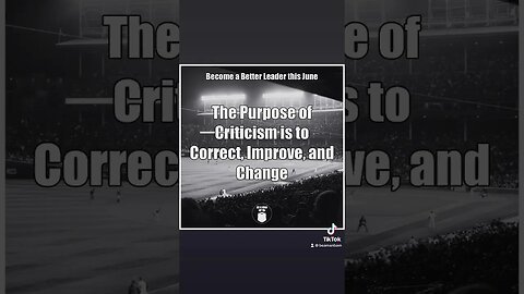 Learn from Criticism!