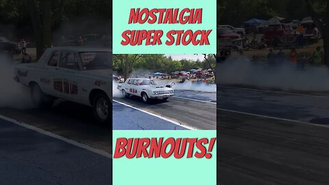 Mopar and Ford Nostalgia Super Stock Burnouts! #shorts