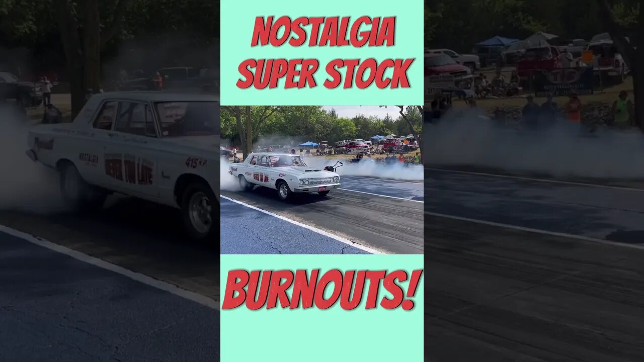 Mopar and Ford Nostalgia Super Stock Burnouts! #shorts