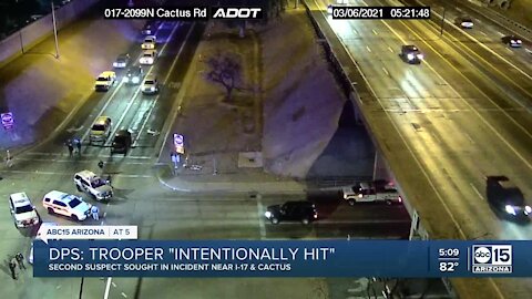 DPS trooper 'intentionally hit' in incident near I-17 and Cactus Road