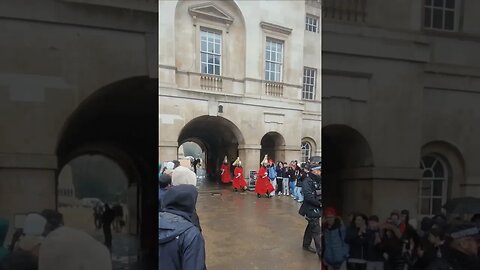 Tourist's jump back #horseguardsparade