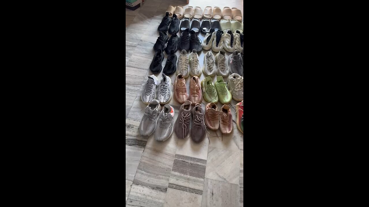 yezzy Shoes and Slides