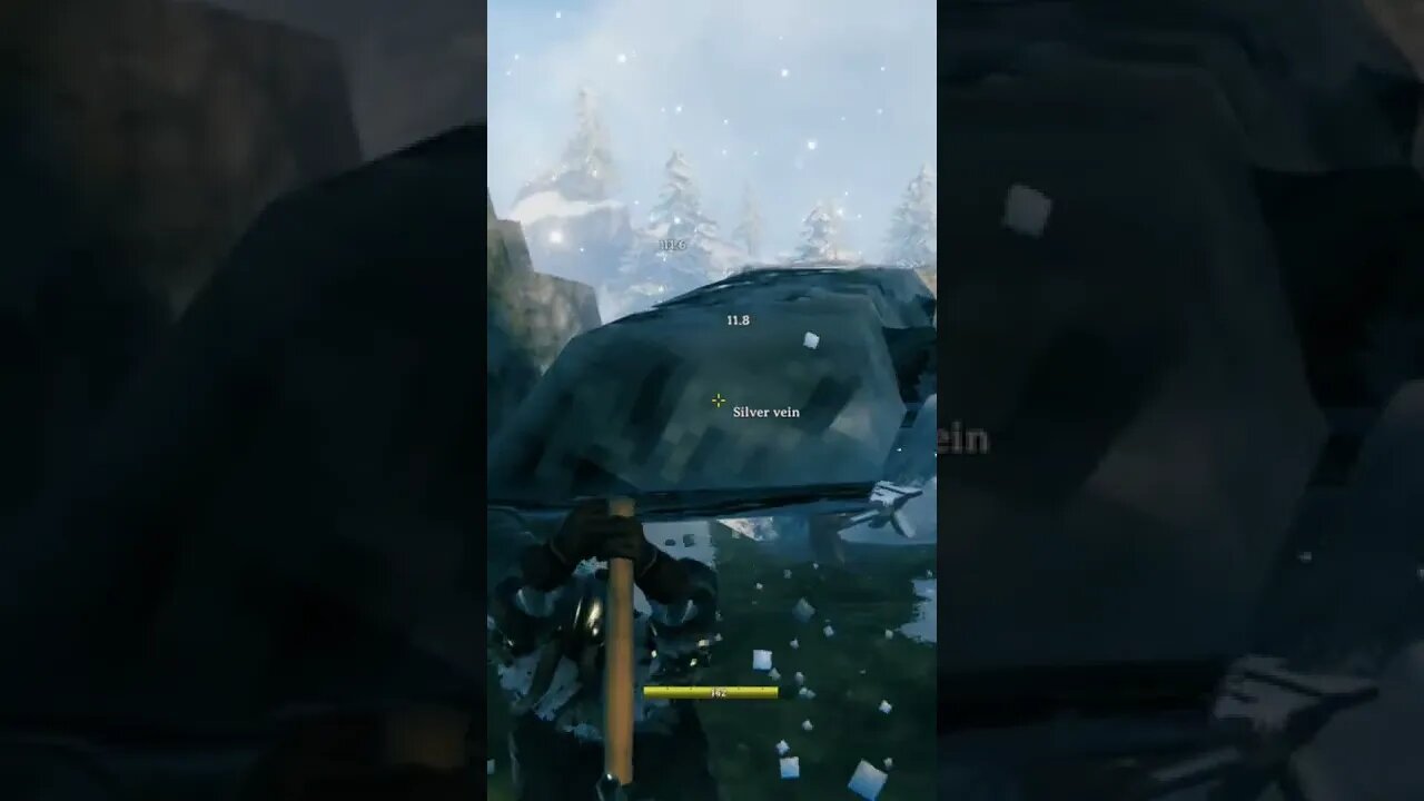Valheim: Just popping a small silver vein #shorts #valheim