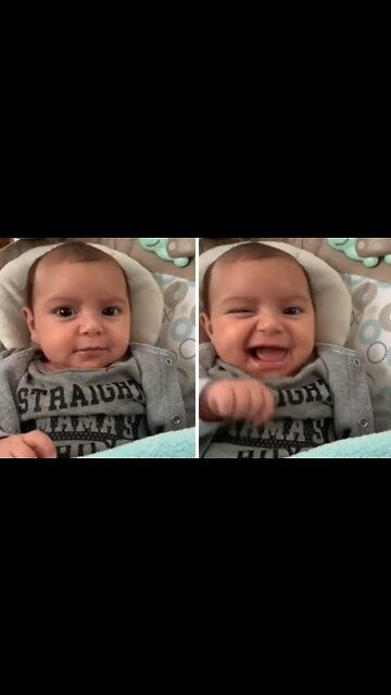 2-month-old Baby Flawlessly Says Hi To Mom