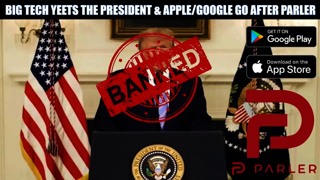 Twitter Bans The Sitting President Permanently As Google & Apple Target Parler Simultaneously