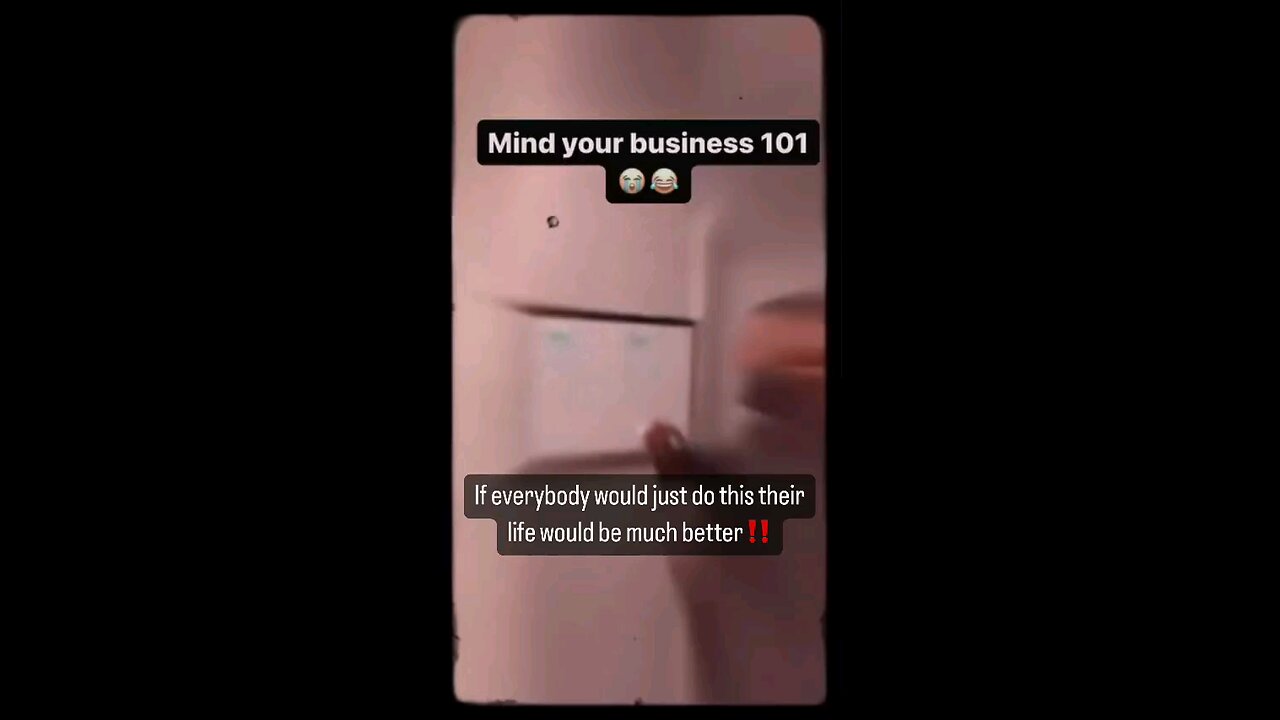 minding your business 101 😆