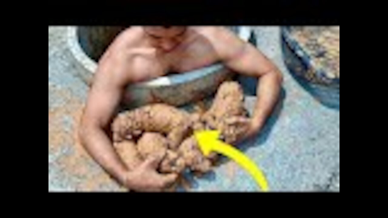 Man sees something in the mud takes a closer look and realizes what it is