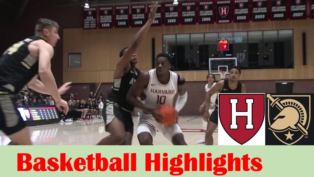 Army vs Harvard Basketball Game Highlights 12 8 2023